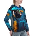 thumbnail image 6 of Honeii Modern Style Blue Parrot Pattern Womens Oversized Hoodies Long Sleeve Sweatshirts Pullover Fall Outfits with Pocket-X-Large, 6 of 7