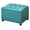 Teal Blue, variant on Storage Ottoman 24 Inch, Leather Foot Rest with Lid, Teal Blue Tufted Ottoman Stool for Living Room Bedroom
