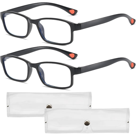 Auto Focus Glasses Self Adjusting, 2PCS Intelligent Dual Smart Focus Reading Glasses for Women & Men, Automatic Zoom Anti-Blue Light Presbyopia Glasses(Black)