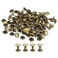 thumbnail image 1 of Unique Bargains 50 Sets Leather Rivets 8mm Double Cap Rivets 10mm Height Metal Studs Rivet, Bronze Tone, 1 of 5