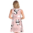thumbnail image 6 of Lafuoo Panda Pattern Women's Sleeveless Dress, Round Tie Pocket Short Sleeve Dress Summer Clothing, Suitable for Vacation, Leisure, Work-3X-Large, 6 of 8