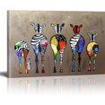 thumbnail image 1 of Canvas Painting Zebra Herd Colorful Rears Street Art Graffiti Canvas Art Decor Print on Canvas Picture Modern Living Room Wall Decor Not Included Frame 40x50cm --RAPANDA, 1 of 5