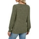 thumbnail image 5 of Blusas para mujer,Camiseta de cuello en V para mujer, blusa informal de manga larga, top holgado, mezcla de algodón suave, ideal para el hogar y el uso diario, sopatenor, 5 of 9