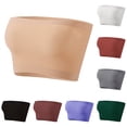 thumbnail image 7 of Minjewel Women Strapless Bandeau Bra Wirefree Removable Chest Pad Underwear, Black 32(S), 7 of 7