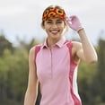 thumbnail image 4 of Kdxio Sunflowers On Red Print Sun Visor Hat Golf Visor Adjustable Velcro Outdoor Sports Cap For Men Women, 4 of 7