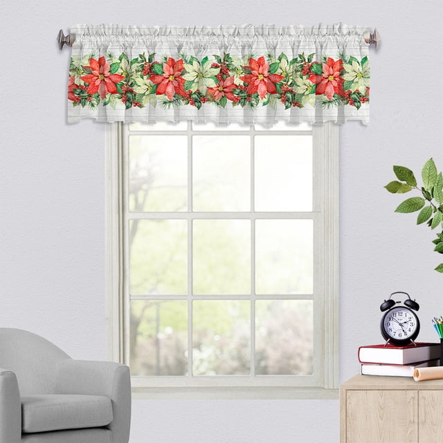 Birdeem Christmas Window Decorations,Essential for Christmas 137X45Cm/53.9X17.7Inches the Exquisite Christmas Style Window Drapery Festive Decorations Making the Window Wear the Coat of Christmas