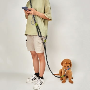 UIIAIOUIAIO Hands Free Dog Leash 7.5FT Length Reflective Threads Strong Nylon Rope for Dog