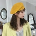 thumbnail image 5 of CoCopeanut Topi Baret Wanita Musim Semi Musim Gugur Bahasa Perancis Topi Perempuan Warna Solid Fashion Musim Gugur Musim Dingin Topi Baret untuk Wanita Topi Datar Topi merasa Baret, 5 of 6