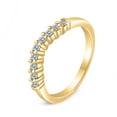 thumbnail image 2 of 1/4ctw Chevron Diamond Wedding Band in 10k Yellow Gold, 2 of 2