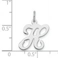 thumbnail image 2 of Sterling Silver Rhodium-Plated Stamped Letter H Initial Charm Made In United States qc4163h, 2 of 2