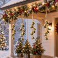 thumbnail image 7 of Christmas Bells Hanging Decor Vintage Metal with Rope Bow Tree Door Decor, 7 of 7