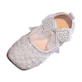 thumbnail image 2 of hengsof Girls Dress Shoes Fashionable Pearl Princess Shoes Girls' Flats Glitter Low Heels Wedding Party Footwear for Toddler Little/Big Kid, 2 of 6