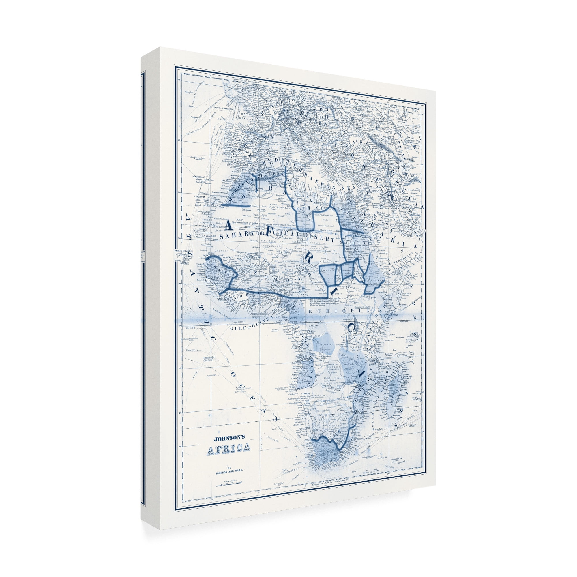 Trademark Fine Art 'Africa in Shades of Blue' Canvas Art by Vision Studio