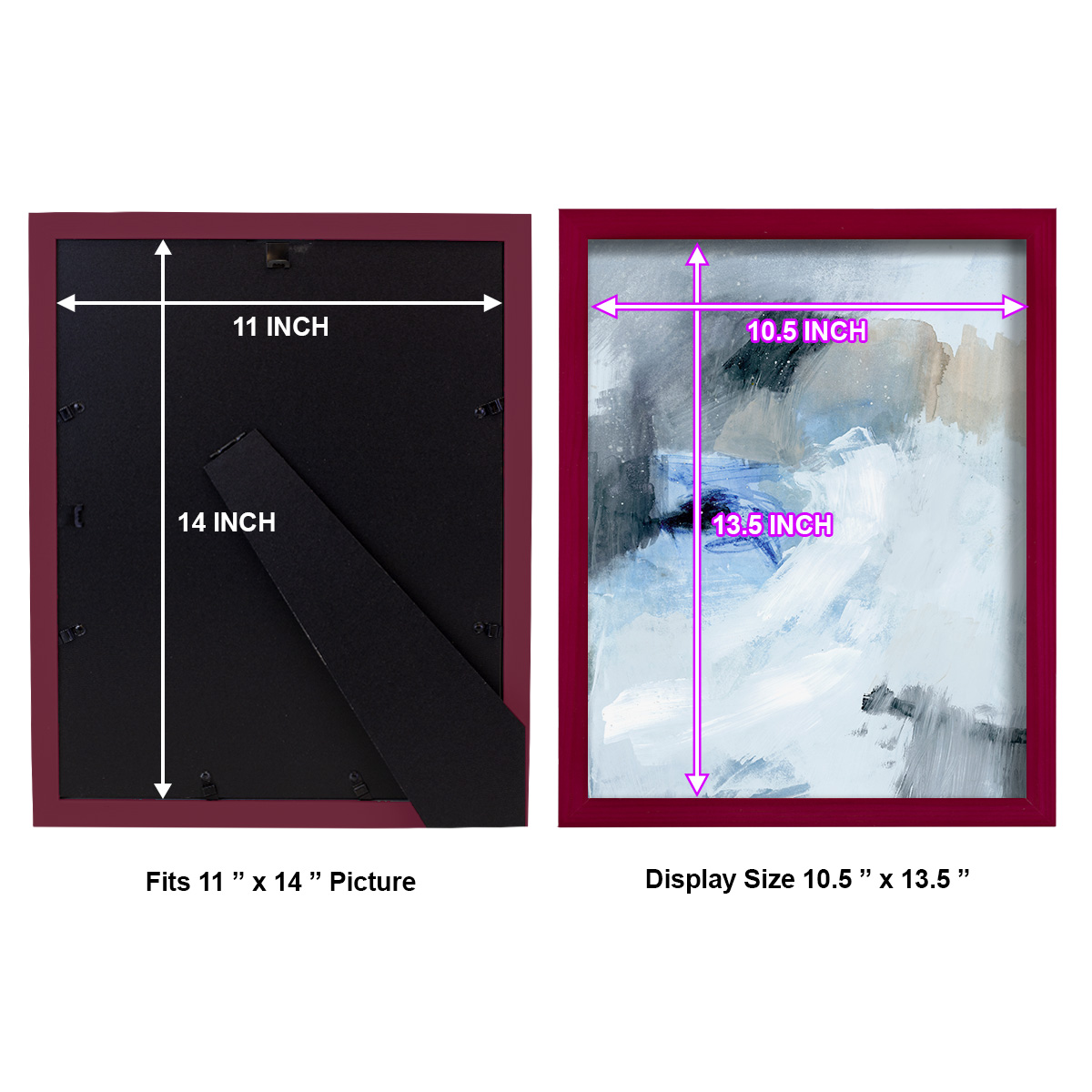 Welle I - Framed Print w/glass - Cherry Red
