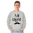 thumbnail image 3 of Funny Matching Couples His Hers Set Men's Big & Tall Crewneck Sweatshirt Brisco Brands 3X, 3 of 6