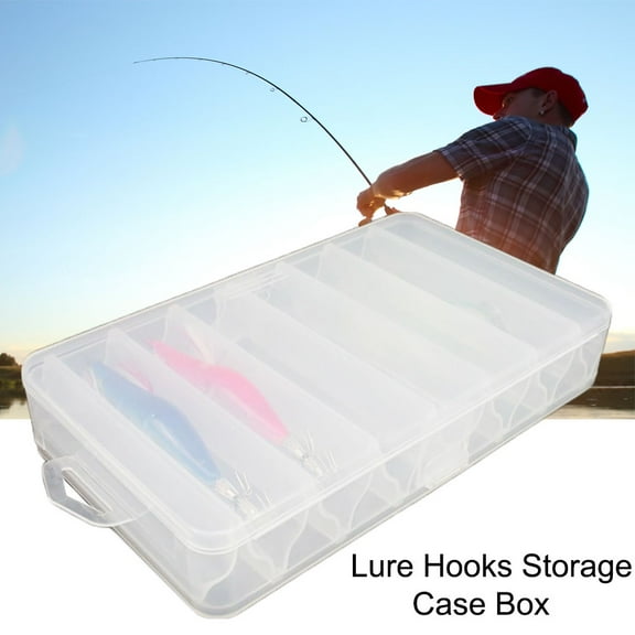 Double Side 7 Grids Fishing Tackle Tool Bait Lure Hooks Storage Case Plastic Box