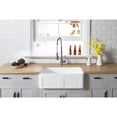 thumbnail image 3 of Gourmetier GKFA301810DS Arcticstone 30" Solid Surface White Stone Apron-Front Single Bowl Farmhouse Kitchen Sink with Strainer, Matte White, 3 of 7