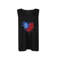 thumbnail image 3 of Gvmfive Women Plus Size American Flag Print Sleeveless Vest T Shirt 4th of July Round Neck Casual Tunic Tank Tops, 3 of 4