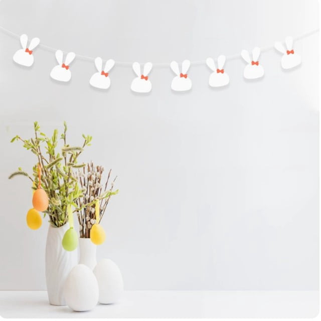 Xihbxyly Colgantes Decorativos de Pascua, Tiras para Coser, Decoración para Fiestas Navideñas, Uso Versátil, Ideal para Reuniones Familiares, Crea Un Ambiente de Pascua Inolvidable.