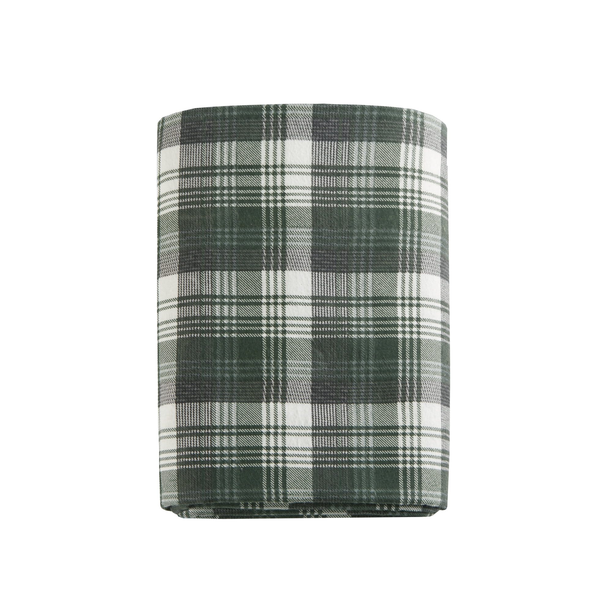 Woolrich Flannel Cotton Sheet Set, King, Green Plaid