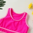 thumbnail image 4 of Tiny Cutey Girl Tankini Swimsuit Kid Summer Sleeveless Vest Top Bikini Bathing Suits Set 2pcs for 4-5T, 4 of 6