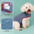 thumbnail image 3 of Chaqueta para perro cyeollo de forro polar sherpa reversible azul cálido XL, 3 of 7
