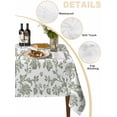 thumbnail image 2 of Sage Green Flower Tablecloth Rectangle Table Cloths 54x108, Waterproof Tablecloth Outdoor Table Cloth, Vintage Farmhouse Boho Leaf Spring Washable Table Cover for Kitchen Dinning Party, 2 of 7
