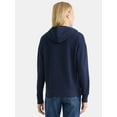 thumbnail image 3 of Time and Tru Women's and Women’s Plus Zip Front Fleece Hoodie Jacket, Sizes XS-4X, 3 of 6