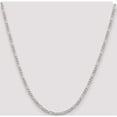 thumbnail image 5 of Sterling Silver 3mm Pave Flat Figaro Chain (20 X 3) Made In Italy qff080-20, 5 of 5