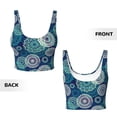 thumbnail image 5 of Fotbe Bohemian Mandala Pattern Womens' Sports Bra Longline Wirefree Padded with Medium Support Sports Moisture-Wicking Workou Vest,Tank Top-, 5 of 7