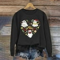 thumbnail image 4 of GUZOM Womens Christmas Hall-oween Oversized Crew Neck Sweatshirt - Cute Ghost & Merry and Fright Graphic, Black,Size M, 4 of 4