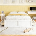 thumbnail image 2 of Bellemave Queen Bed with 6 Drawers, Wood Queen Size Platform Bed with Storage, Storage Bed Frame for Teens Adults (White）, 2 of 8