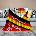 thumbnail image 4 of Custom Blanket for Bed Fans Gift Soccer City Winter Summer Fleece Throw Blankets Personalized Name & Number, 40"x50", 50"x60", 70"x80" A1, 4 of 5