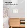 thumbnail image 4 of SH 2-Pack Decorative Tripple Decorator Outlet Cover Plate,Durable Natural Bamboo Fiber Light Almond Wall Plate for Electrical Outlets, Receptacle,GFCI Outlet,Dimmer Switch, 3-Gang,Corrosion Resistant, 4 of 14