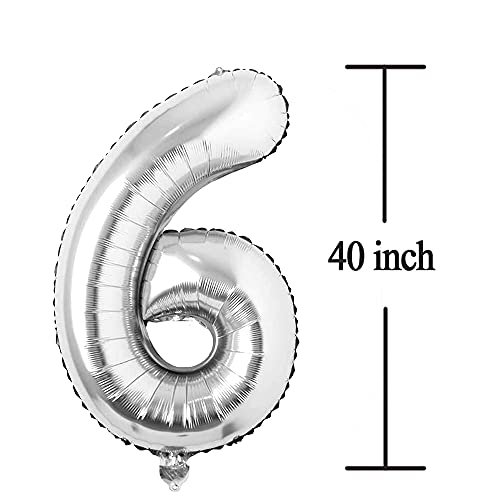 60 NumberBalloons Silver 60 Number Big Big Giant Jumbo Foil Mylar Globos para Mujeres Homb Jonhamwelbor Jonhamwelbor