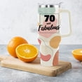 thumbnail image 2 of 70th Birthday Gifts for Men Women 70 Year Old 1954 Birthday Gift Ideas for Dad Mom 40oz Tumbler Cup With Handle, 2 of 6