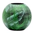 thumbnail image 1 of Handpainted Glass Vase - Tropical Flower Vase - Decorative Design - Home Decor - 6 Inch Round Unique Piece for Floral Arrangements, 1 of 6