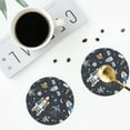 thumbnail image 5 of Bingfone Vintage Space Cars Leather Drinks Coasters With Set Of 6,Suitable For Home Kitchen,Coffee Cup Coasters Home Gift, 5 of 9
