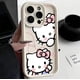 thumbnail image 3 of Sanrio-Funda de teléfono Original Hello Kitty para iPhone, 14, 13, 11, 12, 15 Pro Max, X, XS, XR, 8, 7 Plus, cubierta suave a prueba de golpes, Y2K, 3 of 5