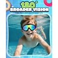 thumbnail image 2 of Kids Swimming Goggles 2 Pack, Anti Fog&UV Kids Goggles for Boys Girls, No Leak Wide View Swim Goggles for Child 3-14, 2 of 7