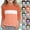 Orange, variant on Spazoro Girls T-Shirts Tee, Color Block Patching Summer Crew Neck 3/4 Sleeve Casual Tops for Kids Orange Size 6
