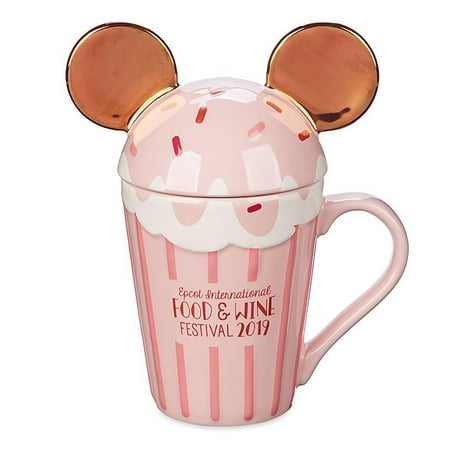 Disney Parks Epcot Food and Wine 2019 Cupcake Mug with Lid