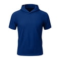 thumbnail image 5 of Maean Mens Sun Protection Hoodie Shirts Short Sleeve Lightweight Quick Dry Hiking Running Athletic Shirt, 5 of 6