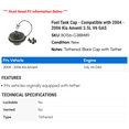 thumbnail image 2 of Fuel Tank Cap - Compatible with 2004 - 2006 Kia Amanti 3.5L V6 GAS 2005, 2 of 2