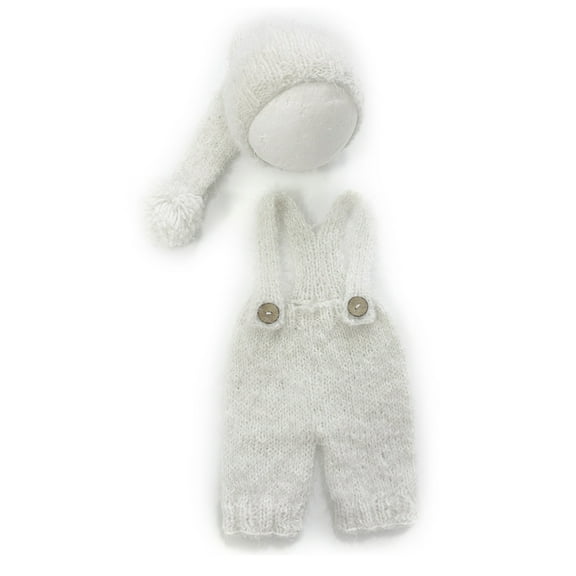 BELOWSYALER Photography Props Suit for Boy 0-6M Photoshoots Costume Outfit Turban Hat Newborn Milestones Posing Clothes