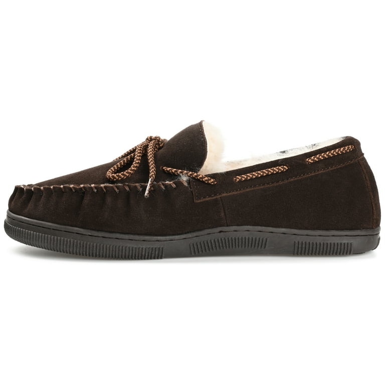 Territory Mens Meander Slip-on Genuine Sheepskin Moccasin Slipper