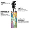 thumbnail image 3 of Happy Cats Faces Sports Water Bottle with Straw Lid Insulated Stainless Steel Leak Proof BPA Free Thermal Mug with Handle for Gym Yoga Cycling Camping, 3 of 8