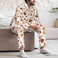thumbnail image 7 of Lsque Autumn Maple Leaf with Hedgehog Pattern Long Sleeve Pajama Set for Men - Soft 2-Piece Sleepwear and Loungewear Set with Pockets, Comfy Nightwear-X-Large, 7 of 7