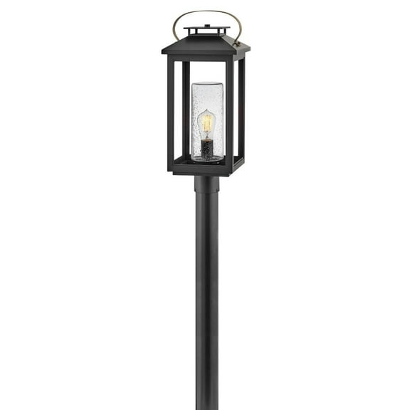 1 Light Medium Outdoor Post Or Pier Mount Lantern-Black Finish-Incandescent Lamping Type-120 Voltage Hinkley Lighting 1161Bk