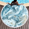 thumbnail image 1 of Abstract Print Tassels Outdoor Summer Beach Towel Yoga Mat Carpet Shawl, 1 of 8